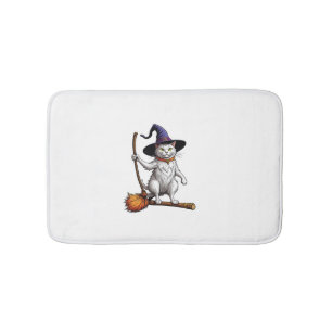 Tapis De Bain Assistant Chat Sorcière Halloween Amoureux de les 
