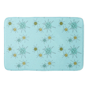 Tapis de bain atomique bleu de Starbursts des