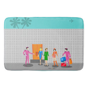 Tapis De Bain Atomique Palm Springs Stewardess Party Bath Mat