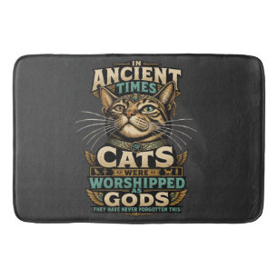 Tapis De Bain Attitude de vieux chat tigré