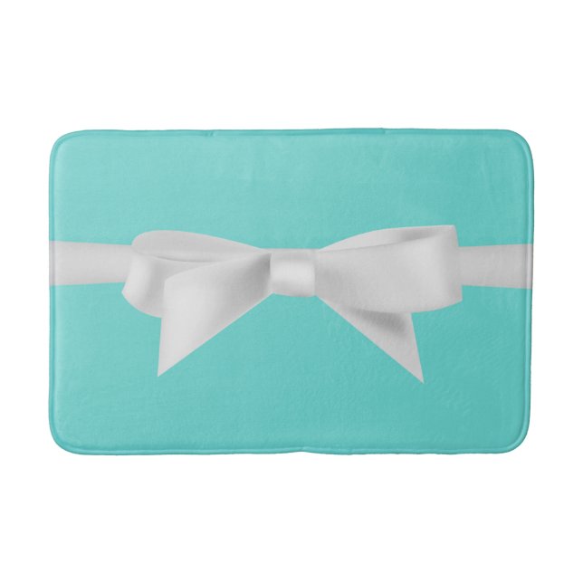 Tapis De Bain Audrey Turquoise Bow Glam moderne (Devant)