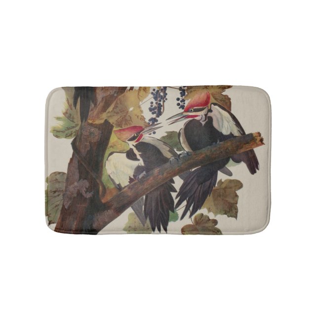 Tapis De Bain Audubon Peinture d'Oiseaux Pic Pilé (Devant)