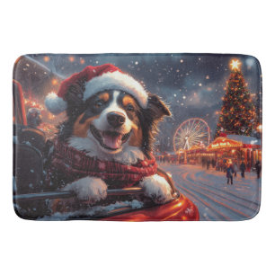 Tapis De Bain Australie Kelpie Dog Roller Dessous de verre Noël
