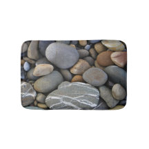 Tapis de bain avec des cailloux