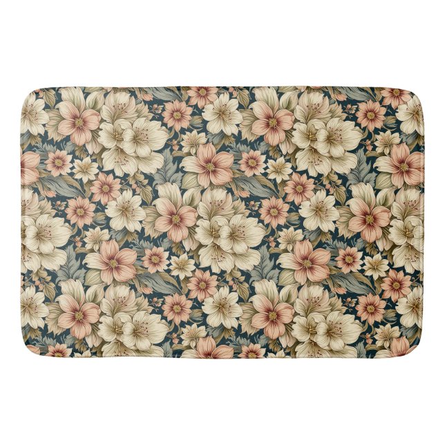 Tapis De Bain Azalées et rose florales hivernales (Devant)