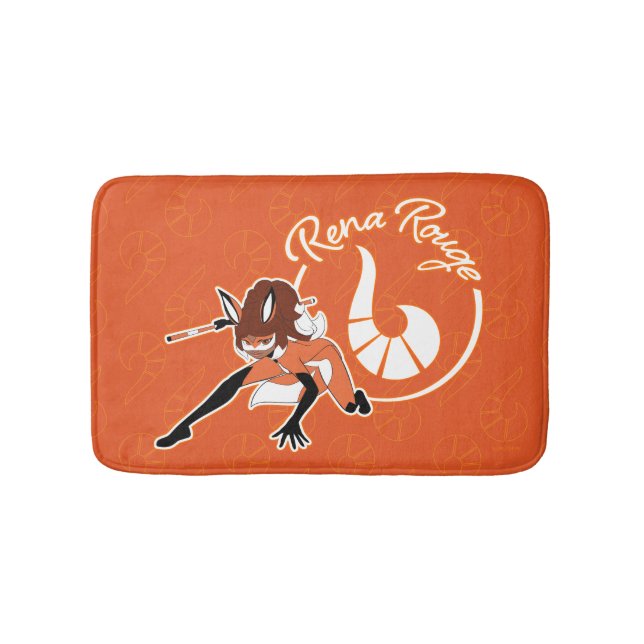 Tapis De Bain Badge Rena Rouge (Devant)