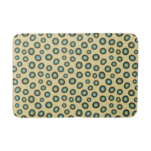Tapis de bain bagué bleu de poulpe