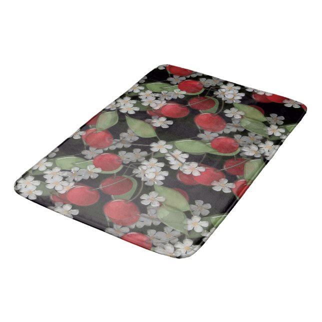 Tapis De Bain Baies rouges (Angle)