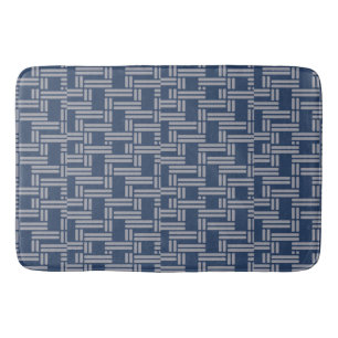 Tapis De Bain Bain de Motif gris bleu style japonais