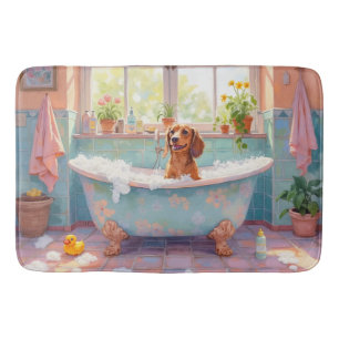 Tapis De Bain Bain de teckel Décor de salle de bain mignon