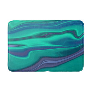 Tapis De Bain Bain en marbre blanc bleu et vert