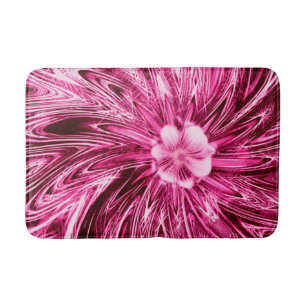 Tapis De Bain Bain Mat Lignes Abstraites Fleur pourpre