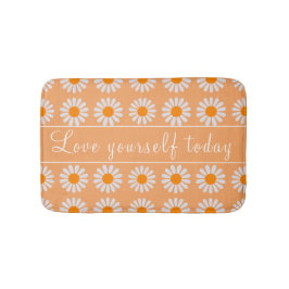 Tapis De Bain Baisy Floral Orange Retro
