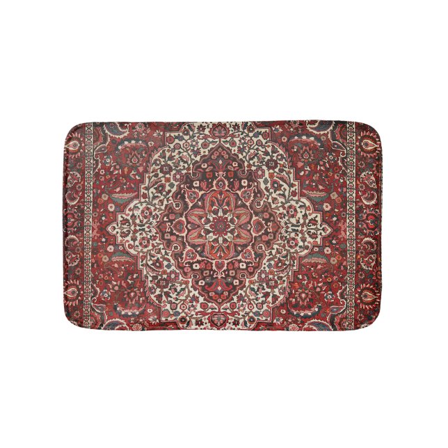 Tapis De Bain Bakhtiari profond Tan rouge foncé  (Devant)