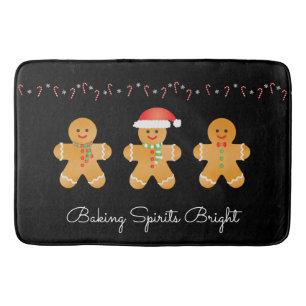 Tapis De Bain Baking Spiritueux Bright Gingerbread Hommes