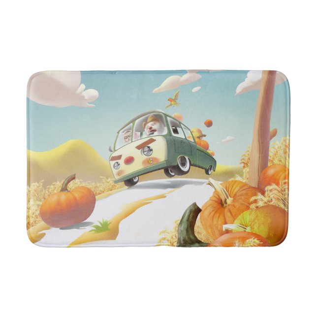 Tapis De Bain Balade en Citrouille lunaire (Devant)