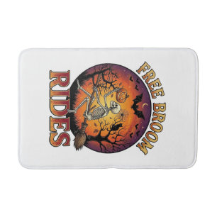 Tapis De Bain Balais Gratuits Promenades Halloween Squelette Cit