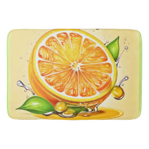 Tapis De Bain Balayage en tranche orange