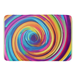 Tapis De Bain Balayage psychédélique des teintes arc-en-ciel