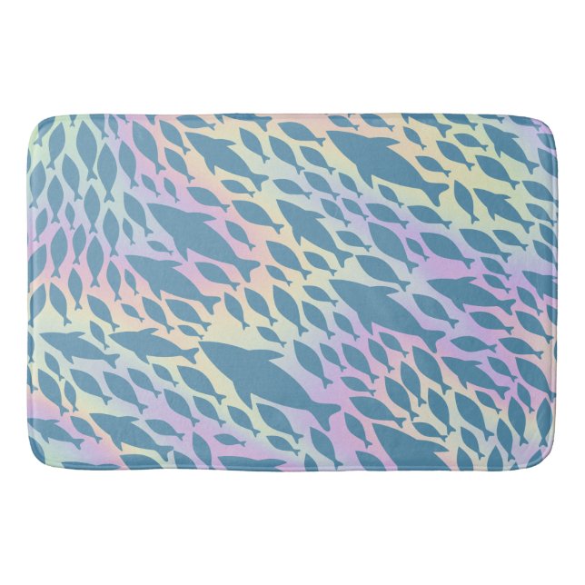 Tapis De Bain Baleine de requin-requin ombragé sur galaxie en pe (Devant)