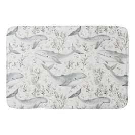 Tapis De Bain Baleines gris océanique