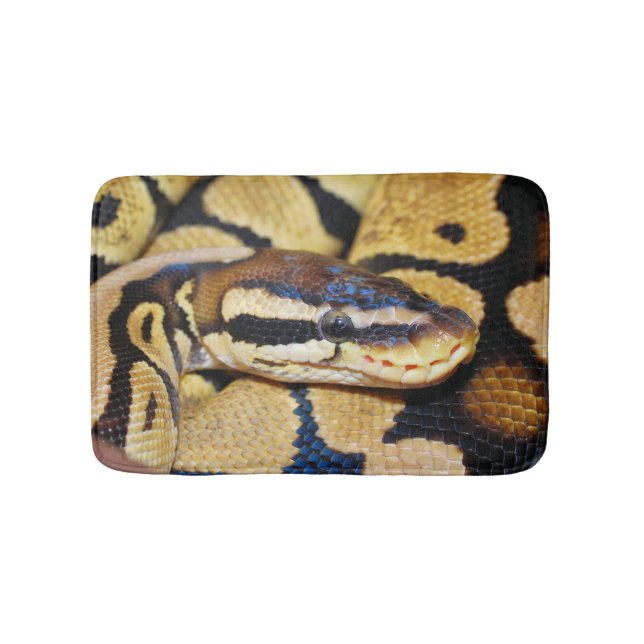 Tapis De Bain Ball Python, Belly Jaune, Enroulé dans Ball (Devant)