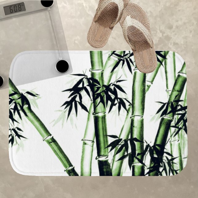 Tapis De Bain Bambou Chinese Art - un - Mat de bain vert (Créateur téléchargé)