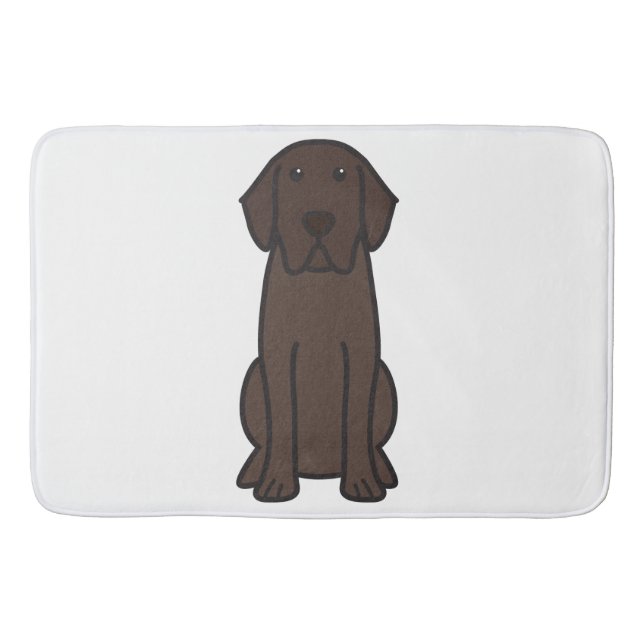 Tapis De Bain Bande dessinée de chien de labrador retriever (Devant)