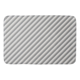 Tapis De Bain Bande diagonale gris foncé et clair