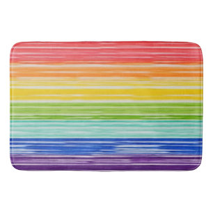 Tapis De Bain Bandes arc-en-ciel inondées