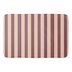 Tapis De Bain Bandes brunes rose mignonnes