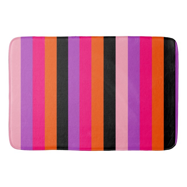 Tapis De Bain Bandes d'Halloween contemporaines (Devant)