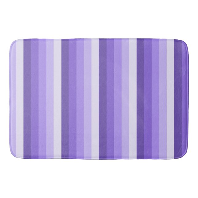 Tapis De Bain Bandes d'ombre violette (Devant)