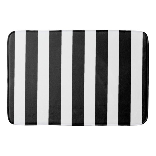 Tapis De Bain Bandes noires et blanches (Devant)