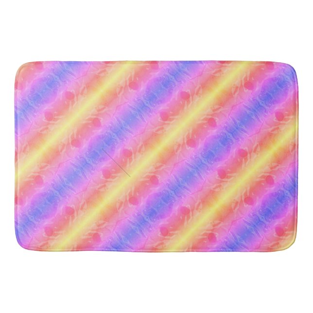Tapis De Bain Bandes pastel abstraites (Devant)