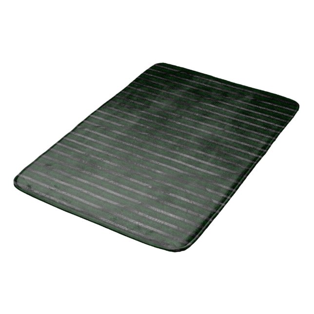 Tapis De Bain Bandes rugueuses foncées sur la conception abstrai (Angle)