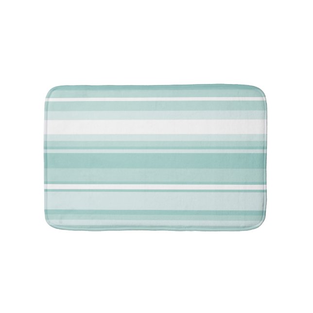 Tapis De Bain Bandes vertes à la menthe (Devant)