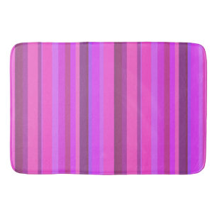 Tapis De Bain Bandes verticales roses