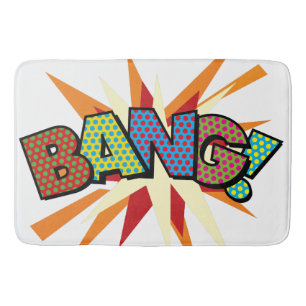 Tapis De Bain BANG Amusant Rétro Bande Dessinée Pop Art