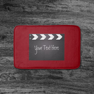 Tapis De Bain Bardeau de film rouge et noir