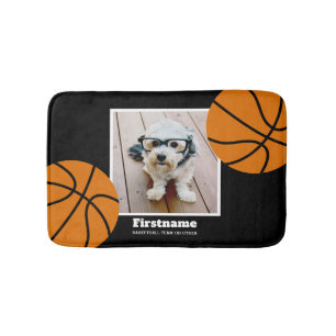 Tapis De Bain Basketball Photo Ajouter votre nom - Peut modifier