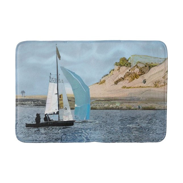 TAPIS DE BAIN BATEAU À VOILE (Devant)