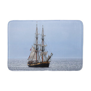 Tapis De Bain Bateau de pêche nautique Ciel bleu