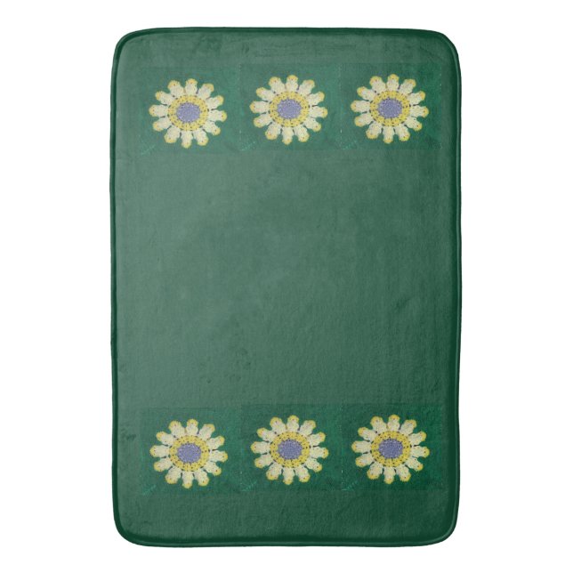 Tapis De Bain Bath Mat - Afghan Daisy (devant Vertical)