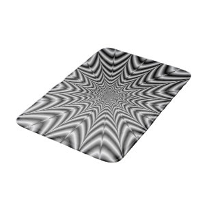 Tapis De Bain Bath Mat Super Nova en noir et blanc