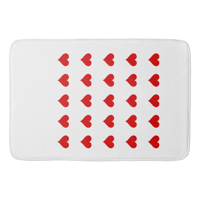 Tapis De Bain Bath Mat with hearts. (Devant)