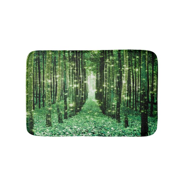 Tapis De Bain Bathmat Forêt Magique Vert Mystère (Devant)