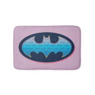 Tapis De Bain Batman   Symbole rose et bleu