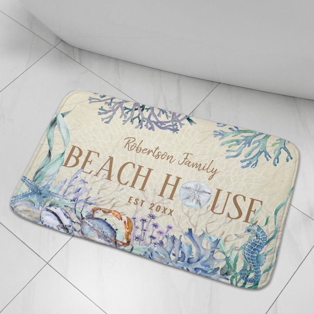 Tapis De Bain Beach House Côté Coral Reef Famille (Créateur téléchargé)