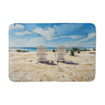 Beach Viewing Chairs Bath Mat